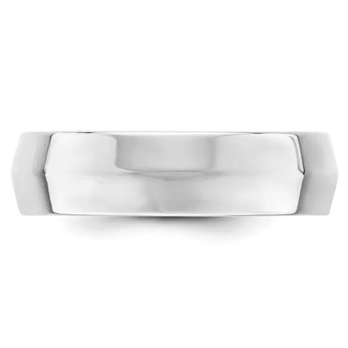 Rings Goldia Solid 18K White Gold 6mm Knife Edge Comfort Fit MensWomens Wedding Band Ring Size 8 Rings Goldia Solid 18K White Gold 6mm Knife Edge Comfort Fit MensWomens Wedding Band Ring Size 8
