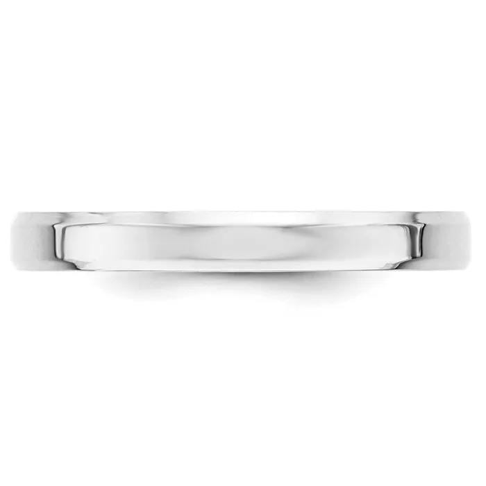 Solid 10K White Gold 3mm Bevel Edge Comfort Fit MensWomens Wedding Band Ring Size 75 Goldia Rings Solid 10K White Gold 3mm Bevel Edge Comfort Fit MensWomens Wedding Band Ring Size 75 Goldia Rings