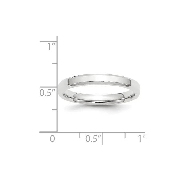 Solid 10K White Gold 3mm Bevel Edge Comfort Fit MensWomens Wedding Band Ring Size 75 Goldia Rings Solid 10K White Gold 3mm Bevel Edge Comfort Fit MensWomens Wedding Band Ring Size 75 Goldia Rings