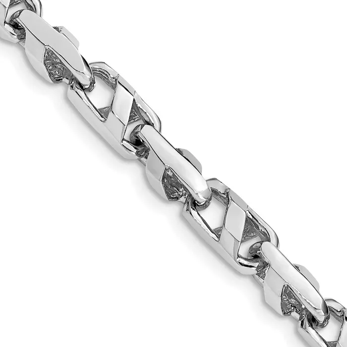 Solid 14K White Gold 20 inch 55mm Fancy Link with Fancy Lobster Clasp Chain Necklace MDS Necklaces Solid 14K White Gold 20 inch 55mm Fancy Link with Fancy Lobster Clasp Chain Necklace MDS Necklaces