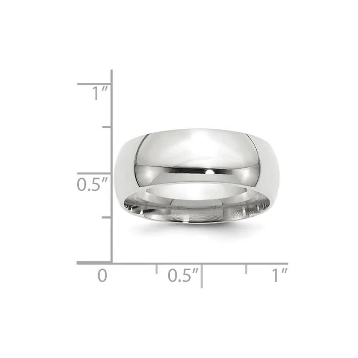 Solid 18K White Gold 8mm Standard Comfort Fit MensWomens Wedding Band Ring Size 125 Goldia Rings Solid 18K White Gold 8mm Standard Comfort Fit MensWomens Wedding Band Ring Size 125 Goldia Rings