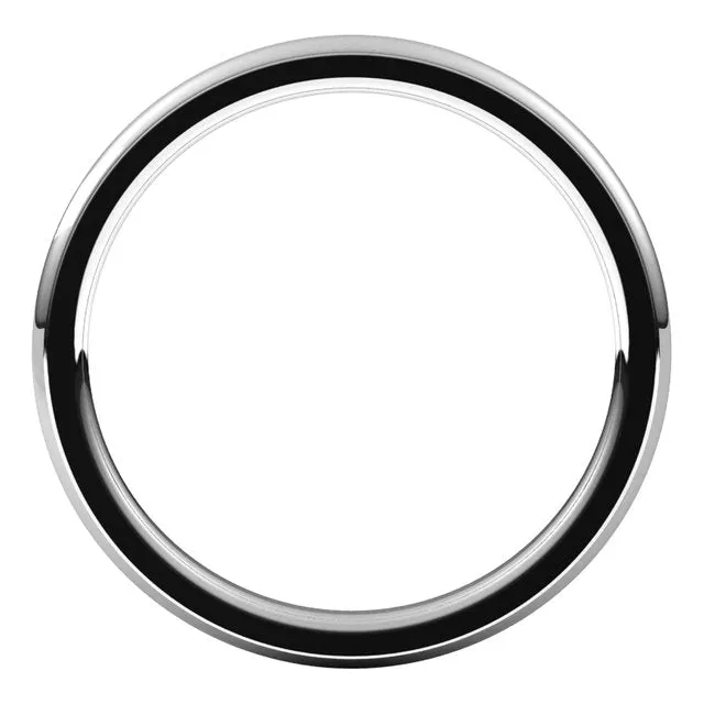 10K White Gold 2 mm Half Round Edge Comfort Fit Wedding Band TreasureFineJewelers Rings