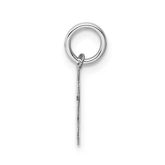 Charm Necklaces TreasureFineJewelers 14k White Gold Small Block Letter G Initial Charm