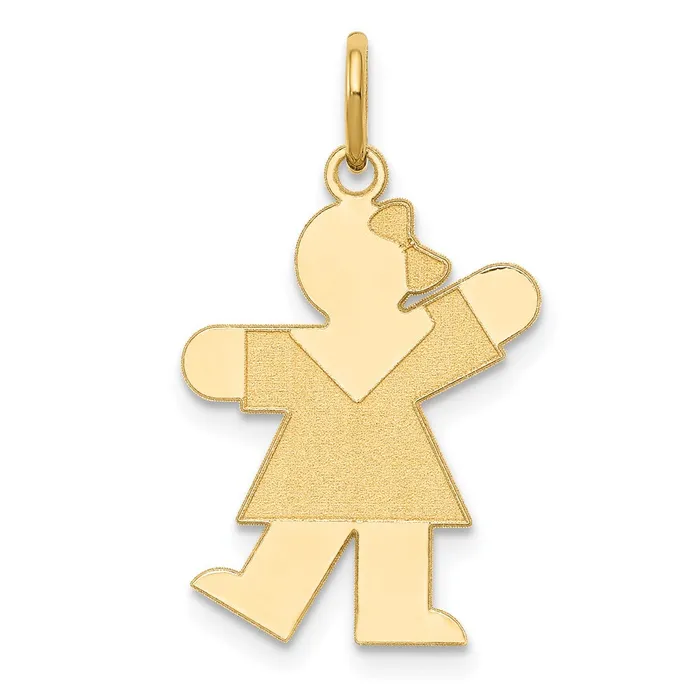 Charm Necklaces TreasureFineJewelers 14k Yellow Gold Kid Charm