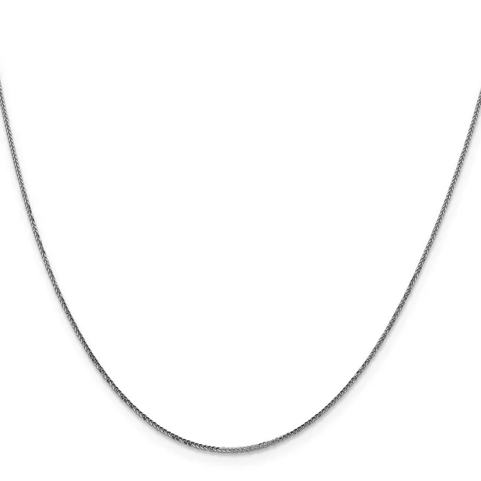 Necklaces Leslies 14K White Gold 8mm DC Quadra Wheat Chain TreasureFineJewelers
