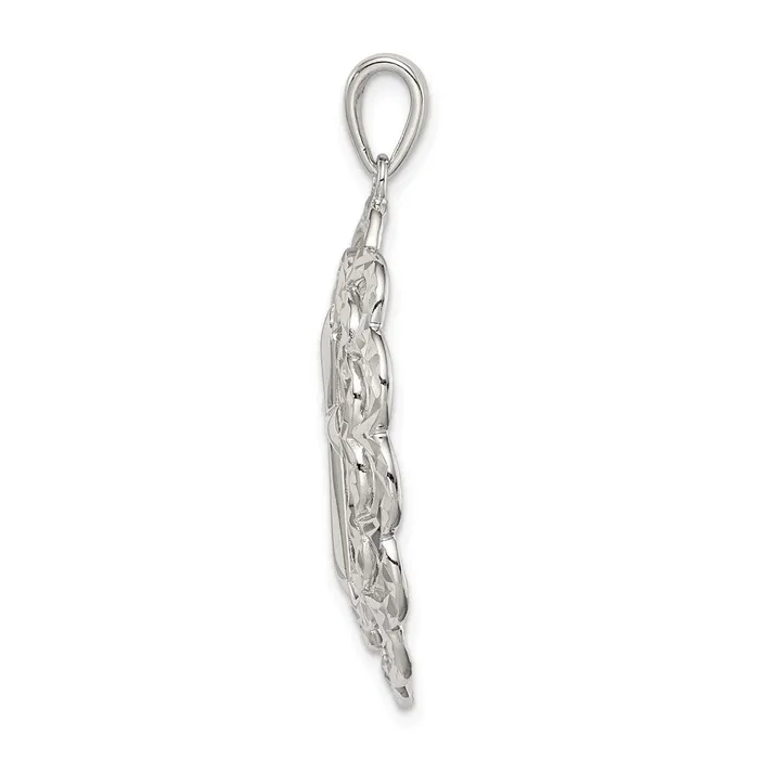 Necklaces Sterling Silver Diamondcut Cross Pendant TreasureFineJewelers