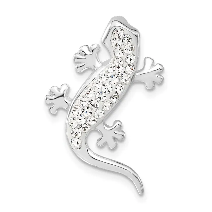 Necklaces Sterling Silver Stellux Crystal Lizard Pendant TreasureFineJewelers