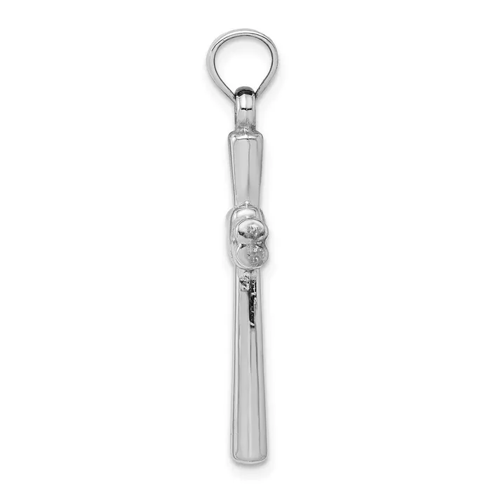 Necklaces TreasureFineJewelers 14k White Gold Hollow Cross Pendant