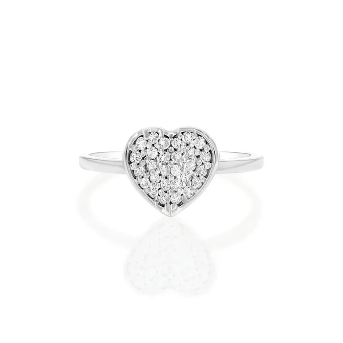 Rings Charis Heart Shaped Crystal Sterling Silver Ring Ema Jewels