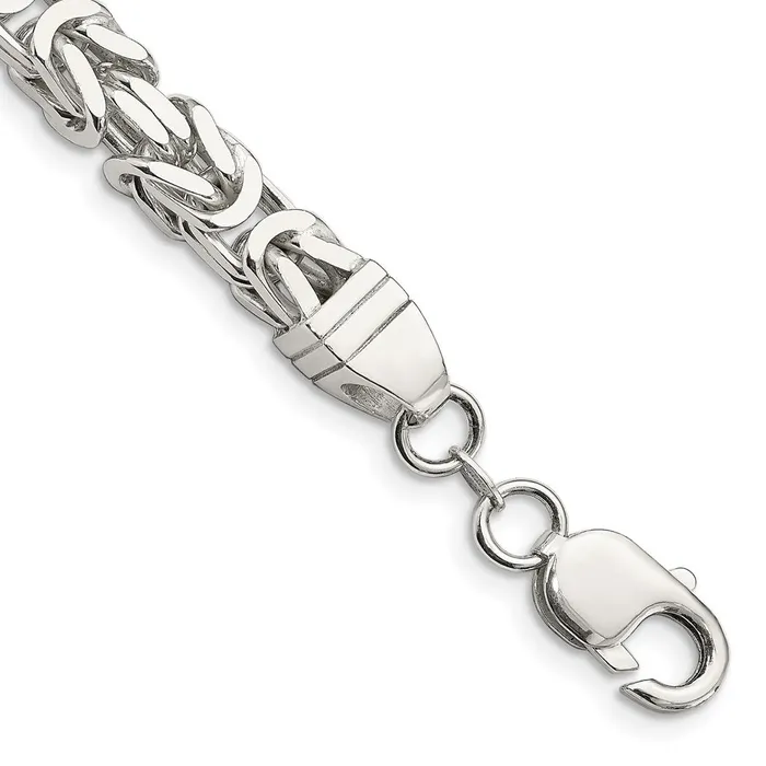 Rings Sterling Silver 7mm Byzantine Chain TreasureFineJewelers