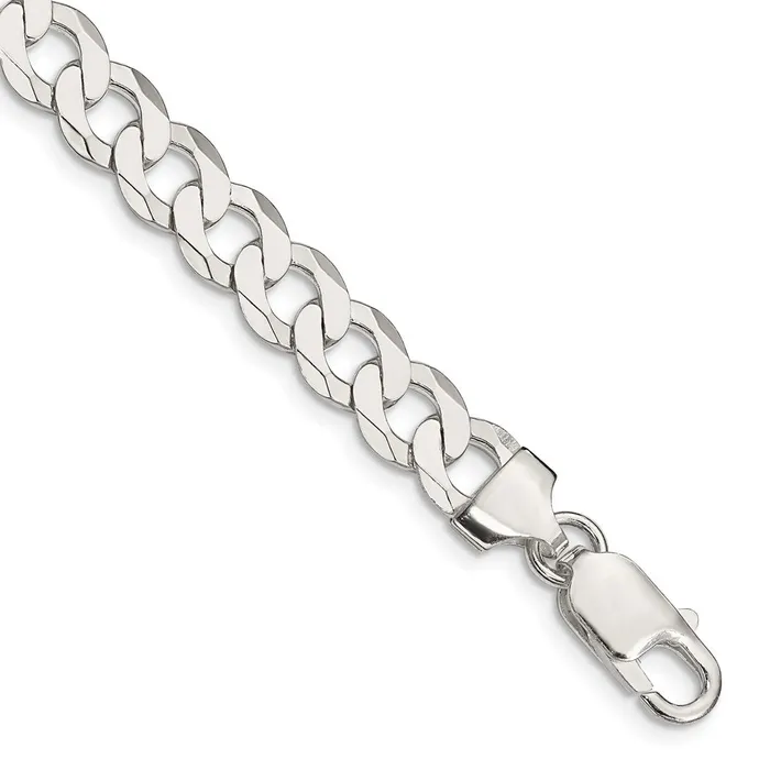 Rings Sterling Silver 8mm Flat Curb Chain TreasureFineJewelers