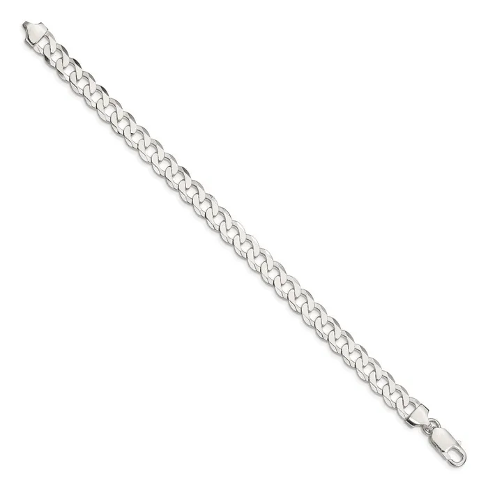 Rings Sterling Silver 8mm Flat Curb Chain TreasureFineJewelers