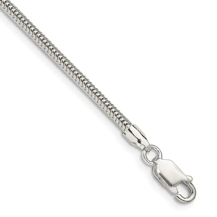 Rings TreasureFineJewelers Sterling Silver 25mm Round Snake Chain