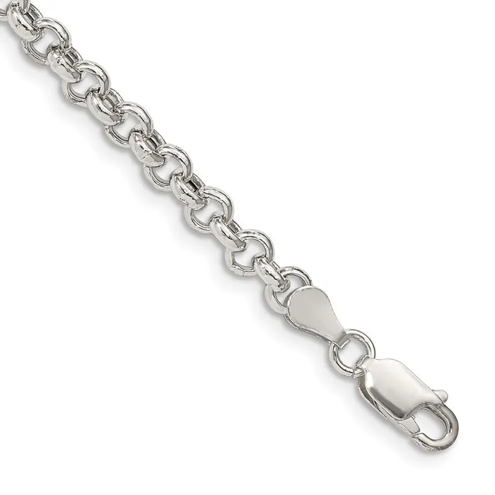 Rings TreasureFineJewelers Sterling Silver 425mm Semisolid Rolo Chain