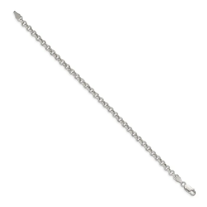 Rings TreasureFineJewelers Sterling Silver 425mm Semisolid Rolo Chain