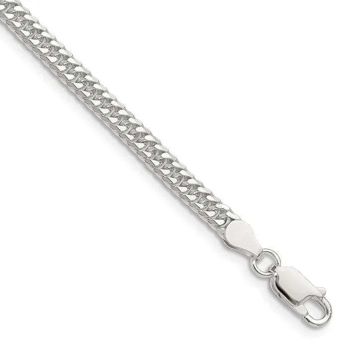 Rings TreasureFineJewelers Sterling Silver Polished 39mm Double Diamondcut Curb Chain Rings TreasureFineJewelers Sterling Silver Polished 39mm Double Diamondcut Curb Chain
