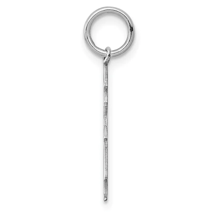 Rings TreasureFineJewelers Sterling Silver Rhodplated Eng Girl Polished FrontSatin Back Disc Charm