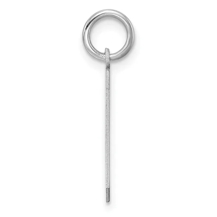 Rings TreasureFineJewelers Sterling SilverRhodiumplated Polished Number 9 Charm
