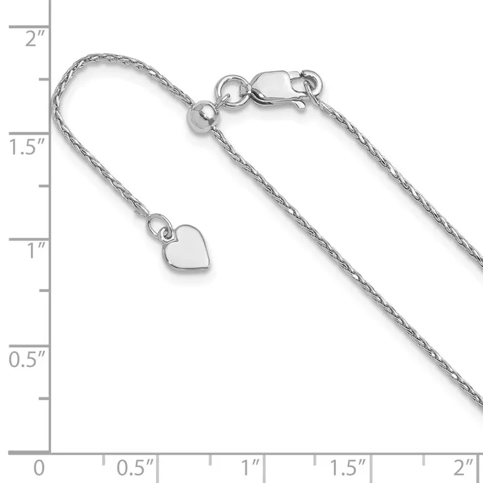 Sterling Silver Adjustable 11mm Dimondcut Spiga Chain TreasureFineJewelers Rings