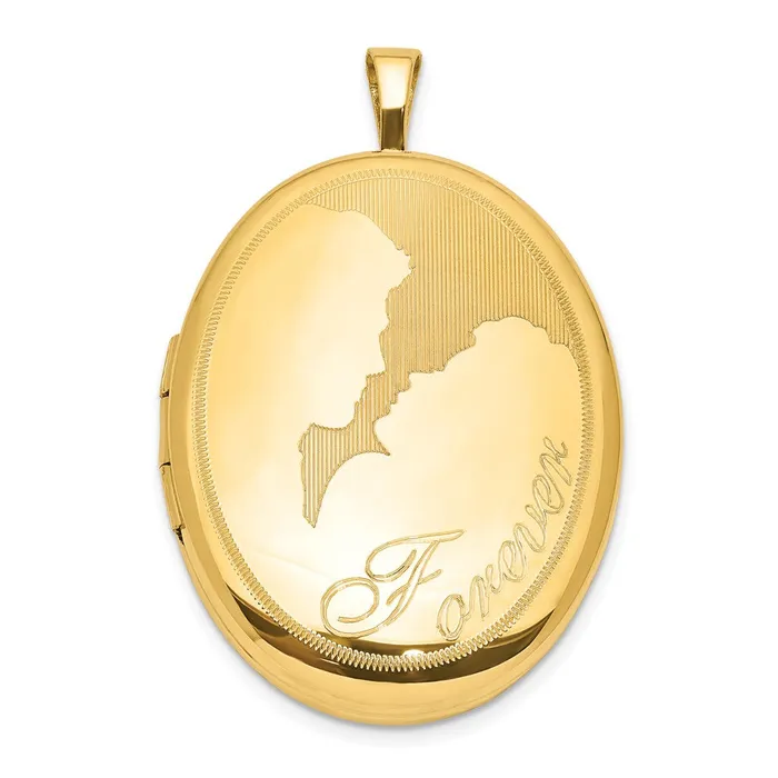 Sterling Silver Goldplated Forever Man Woman Oval Locket TreasureFineJewelers Rings Sterling Silver Goldplated Forever Man Woman Oval Locket TreasureFineJewelers Rings