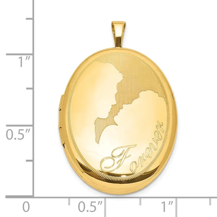 Sterling Silver Goldplated Forever Man Woman Oval Locket TreasureFineJewelers Rings