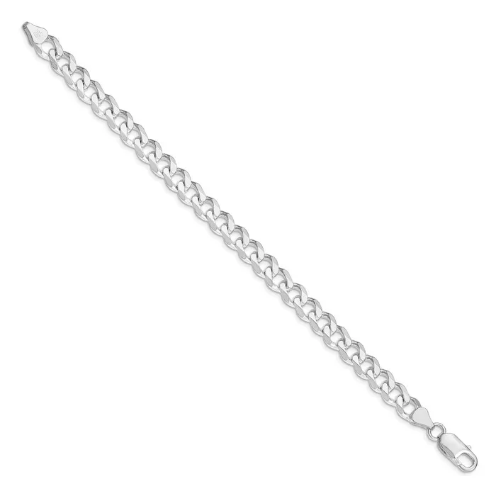 Sterling Silver Rhodiumplated 75mm Curb Chain TreasureFineJewelers Rings