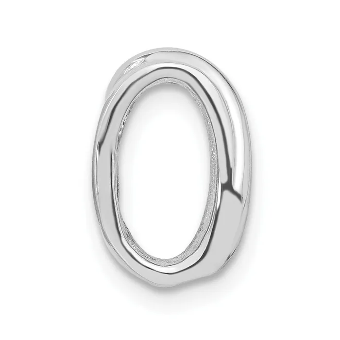 Sterling Silver Rhodiumplated CZ Pendant Slide TreasureFineJewelers Necklaces