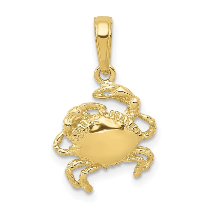 TreasureFineJewelers Charm Necklaces 10k Crab Charm
