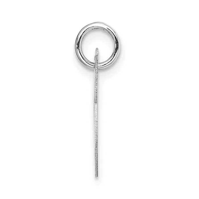 TreasureFineJewelers Charm Necklaces 14k White Gold Small Fancy Script Letter K Initial Charm