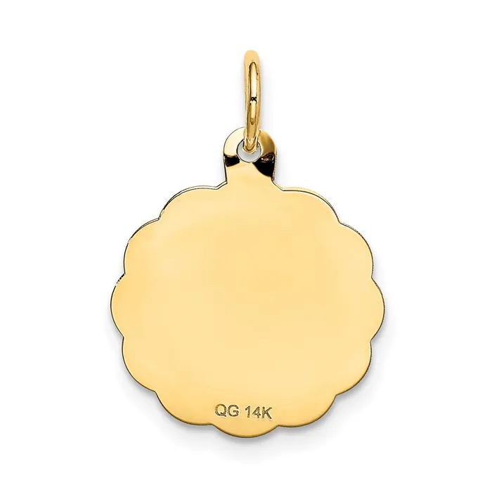 TreasureFineJewelers Charm Necklaces 14k Yellow Gold Happy 10th ANNIVERSARY Charm