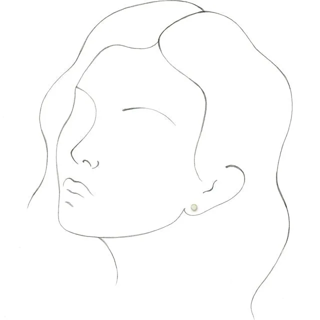 TreasureFineJewelers Earrings 14K Yellow Gold Natural Opal Earring