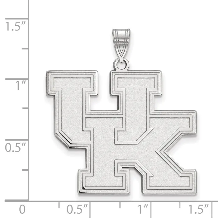 TreasureFineJewelers Necklaces Sterling Silver Rhodiumplated University of Kentucky UK Extra Large Pendant
