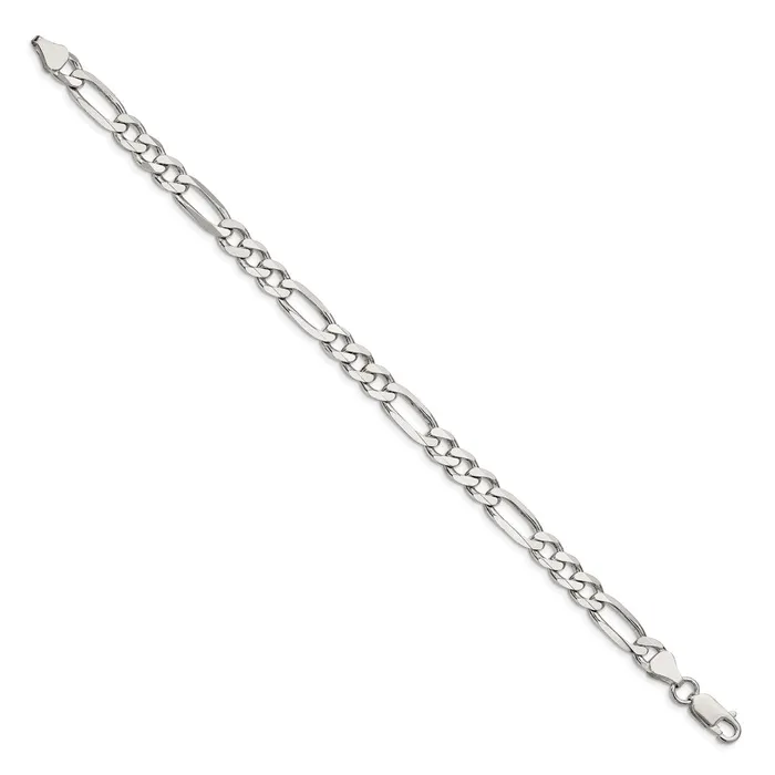TreasureFineJewelers Rings Sterling Silver 675mm Figaro Chain