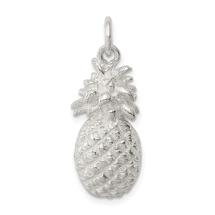 TreasureFineJewelers Rings Sterling Silver Pineapple Charm