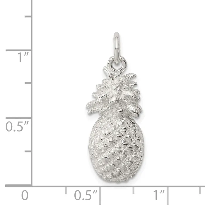 TreasureFineJewelers Rings Sterling Silver Pineapple Charm