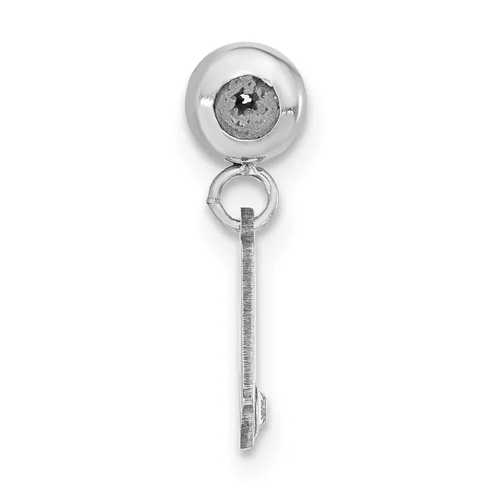 TreasureFineJewelers Sterling Silver Rhodiumplated MeMi Letter K wSwarovski Crystal Charm Rings