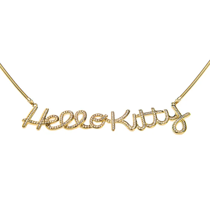 vendorunknown Earrings Hello Kitty Logo Necklace